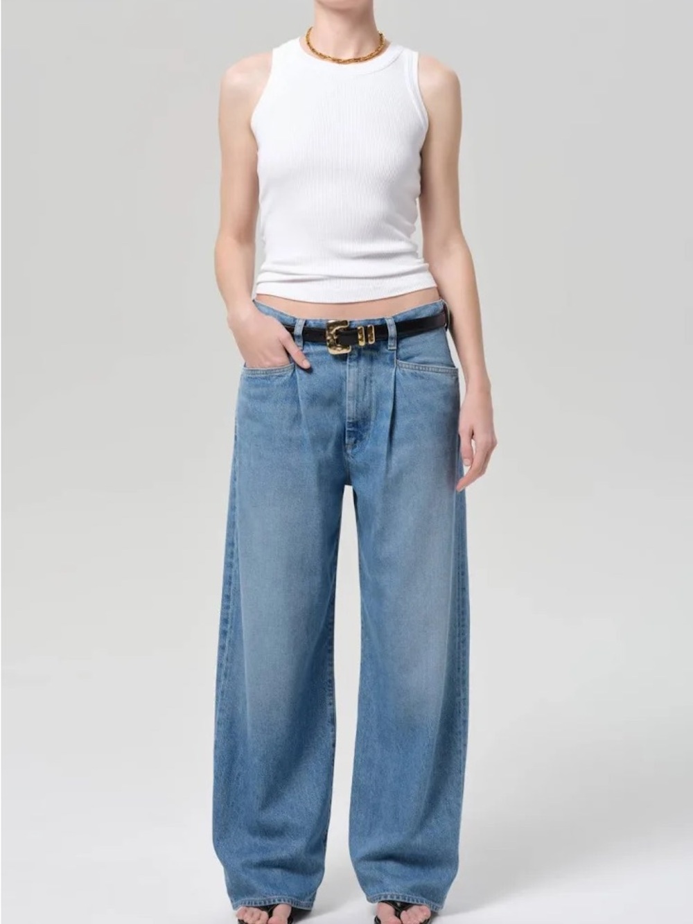 $288 NWOT Citizens Of Humanity “Velha” Denim Trousers in Gamma Sz 27